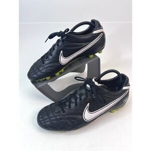Nike Classic Tiempo Soccer Cleats Black Lime Green Size 11.5